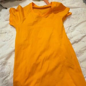 lululemon athletica Orange Short Sleeve Tee